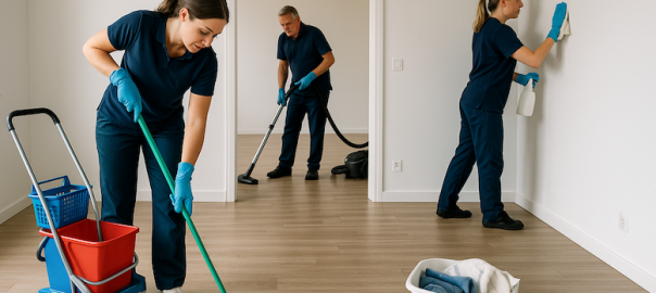 "Professionell akut flyttstädning vid dödsfall eller avhysning – städteam rengör tom bostad med fokus på hygien, noggrannhet och snabb insats inför överlämning"